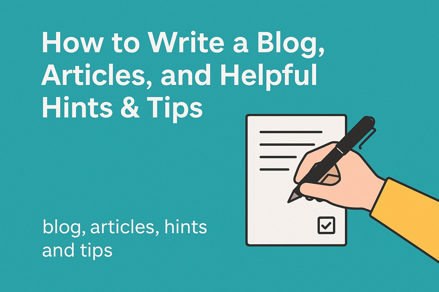How to Write a Blog, Articles, and Helpful Hints & Tips Like a Pro's Thumbnail Image